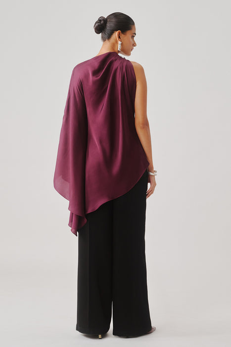 Dark Plum Drape Top