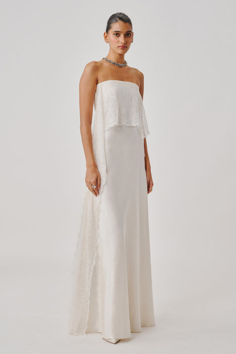 White Peony Lace Gown