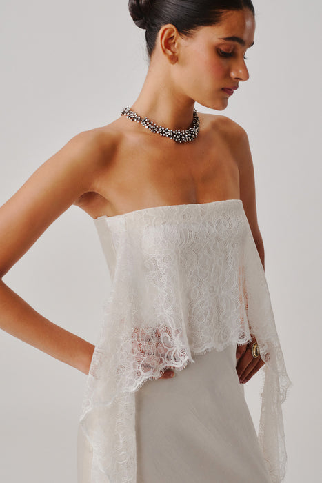 White Peony Lace Gown