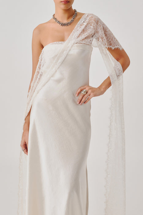 White Peony Lace Gown