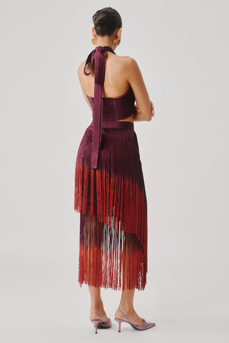 Hope Halter in Burgundy with Elastic Back