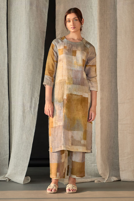 Pure Hemp Kurta Set-Copper