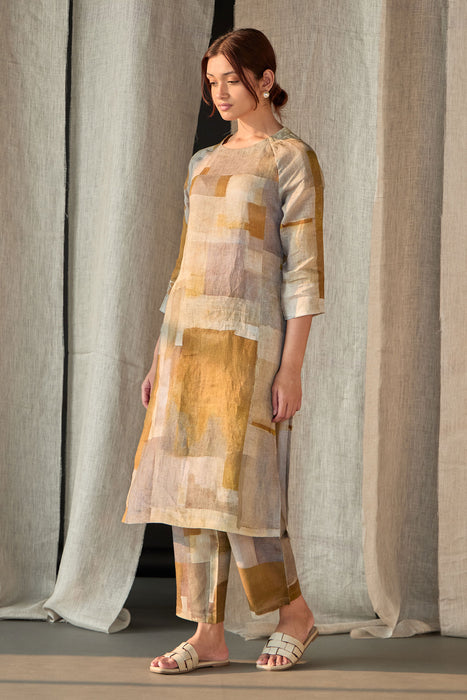 Pure Hemp Kurta Set-Copper