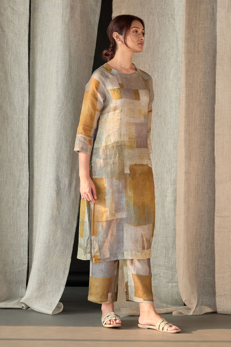Pure Hemp Kurta Set-Copper