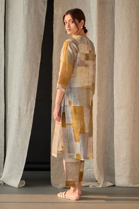 Pure Hemp Kurta Set-Copper