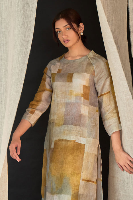 Pure Hemp Kurta Set-Copper