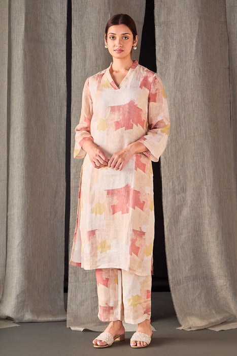 Pure Hemp Kurta Set-Italian Clay