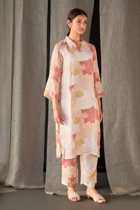 Pure Hemp Kurta Set-Italian Clay