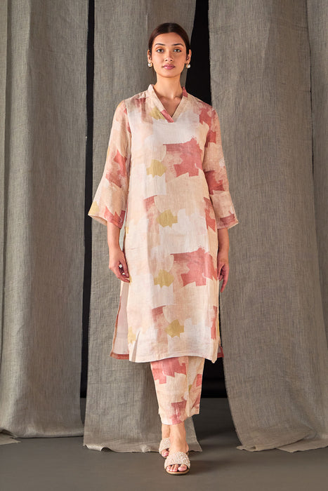 Pure Hemp Kurta Set-Italian Clay