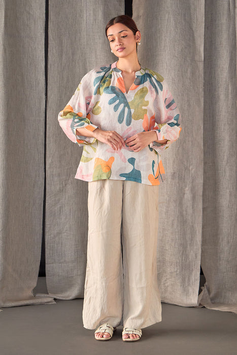 Pure Hemp Leaf Shirt-Natural