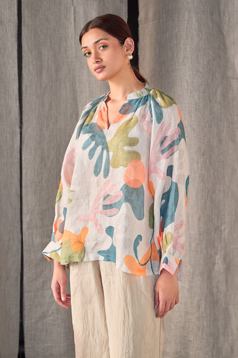 Pure Hemp Leaf Shirt-Natural