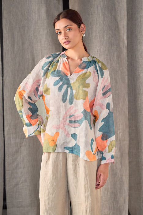 Pure Hemp Leaf Shirt-Natural