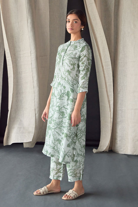 Pure Hemp Cocoa Kurta Set with Odhani