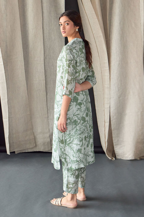 Pure Hemp Cocoa Kurta Set with Odhani