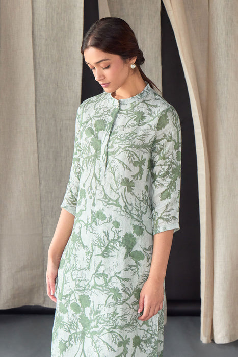 Pure Hemp Cocoa Kurta Set with Odhani