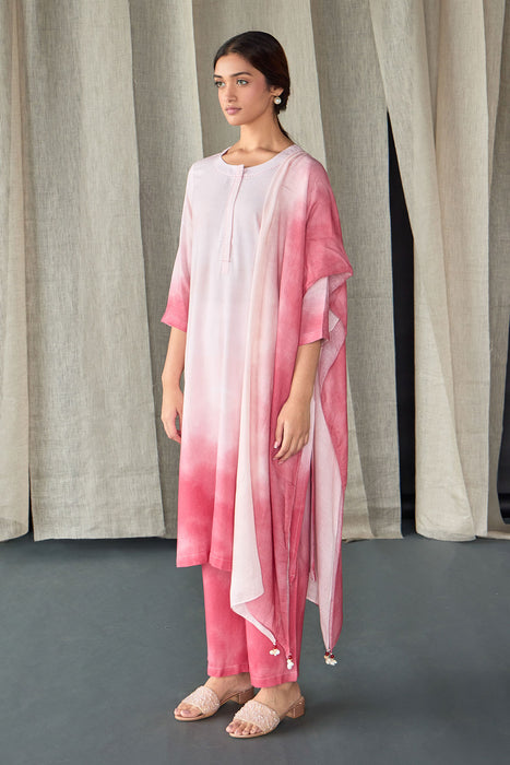 Astro Dust Ombre Linen Kurta Set