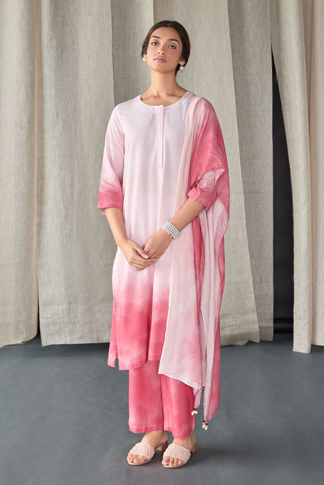 Astro Dust Ombre Linen Kurta Set