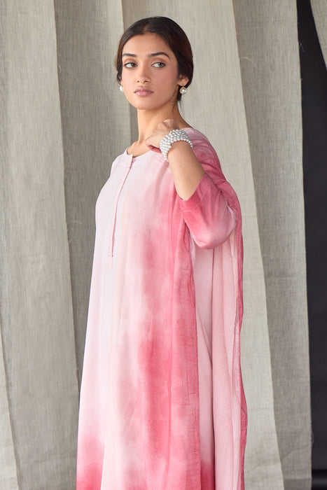 Astro Dust Ombre Linen Kurta Set