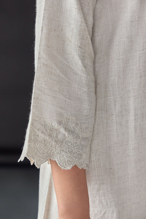 Natural Tonal Embroidered Co-ord Set