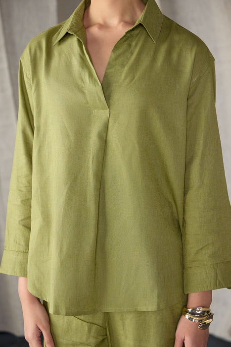 Green Linen Co-ord Set