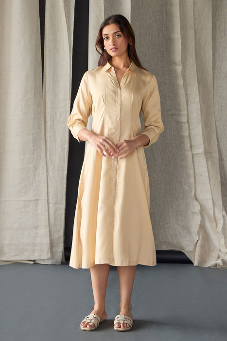 Mellow Fitted Shirt Dress