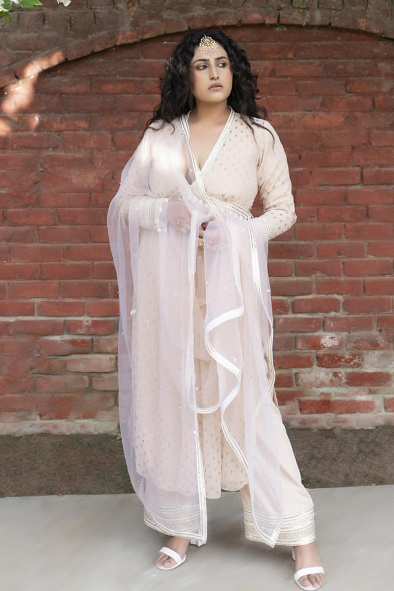 Kovet Budding Peach V-Neck Suit