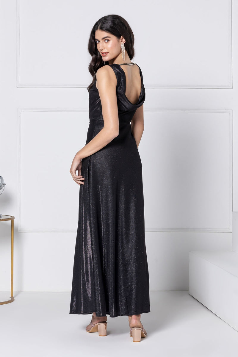 Noir Glitz Graceful Maxi Dress