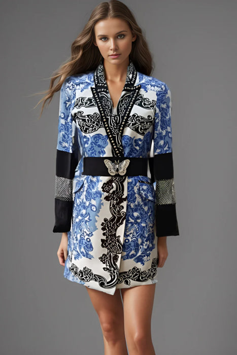 Blue Mykonos Blazer Dress ( without belt)