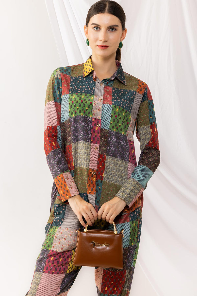 Bohemian Collar Style Front Button Shirt