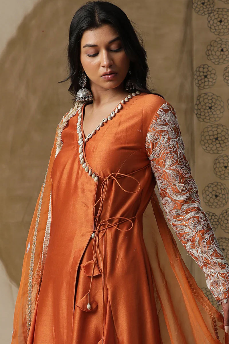Burnt Orange Angrakha Set