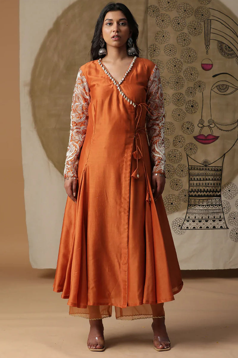 Burnt Orange Angrakha Set