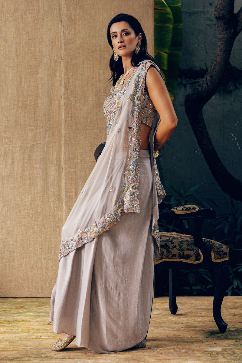SIGNATURE SASH DRAPE LEHENGA SET