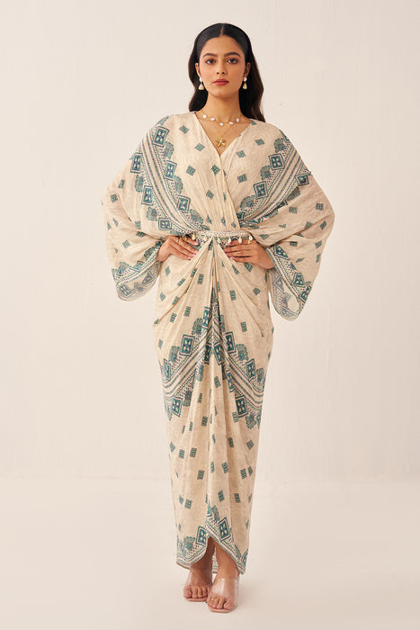 Ivory Kaleido Kaftan Dress