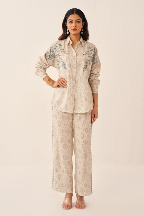 Ivory Embroidered Co-ord Set