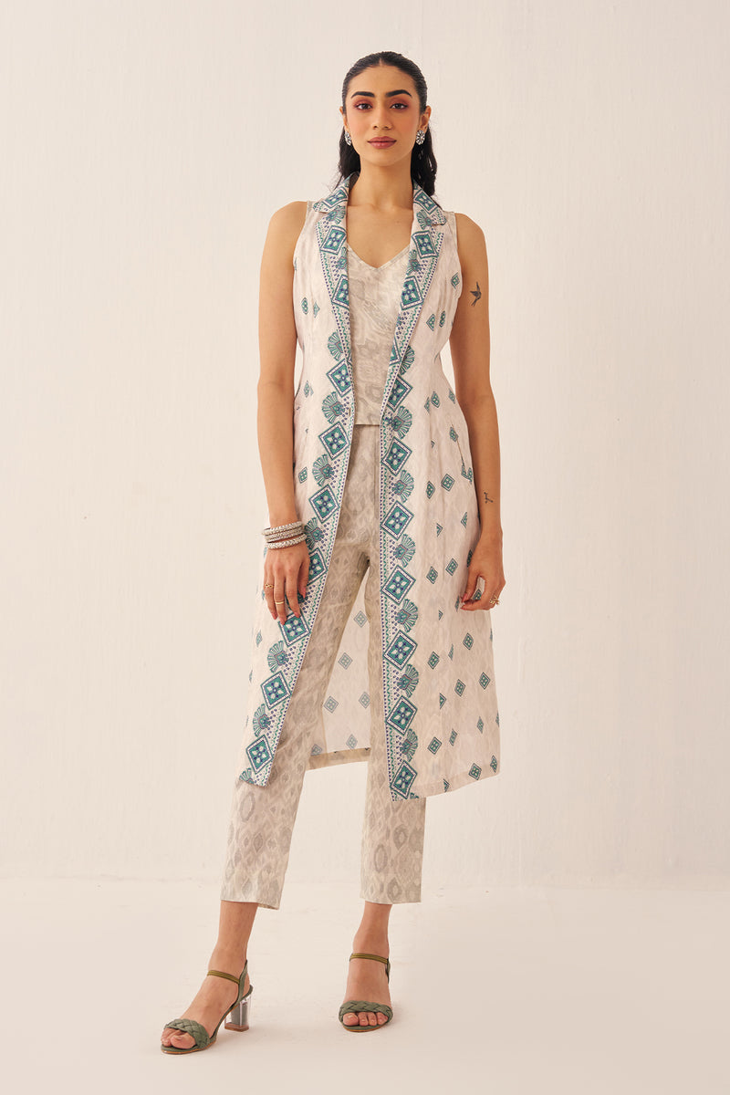 Ivory Kaleido Jacket Set