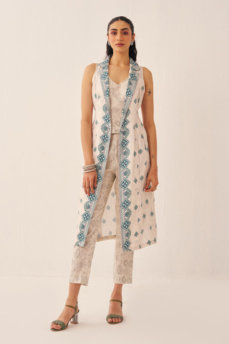 Ivory Kaleido Jacket Set