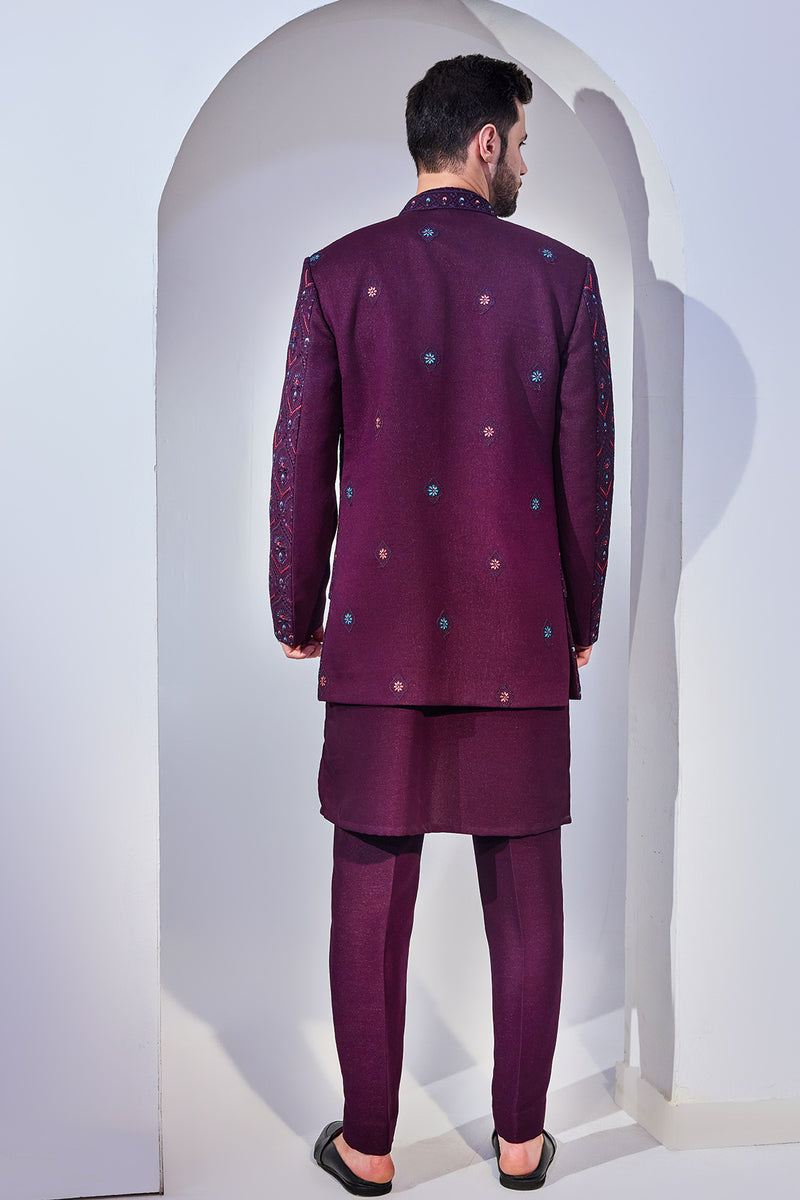 Wine Indo With Kurta And Pant