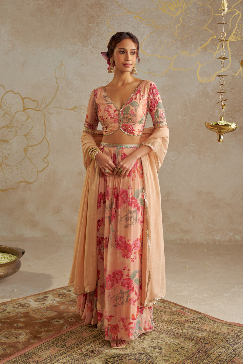 Blush Rose Lehenga