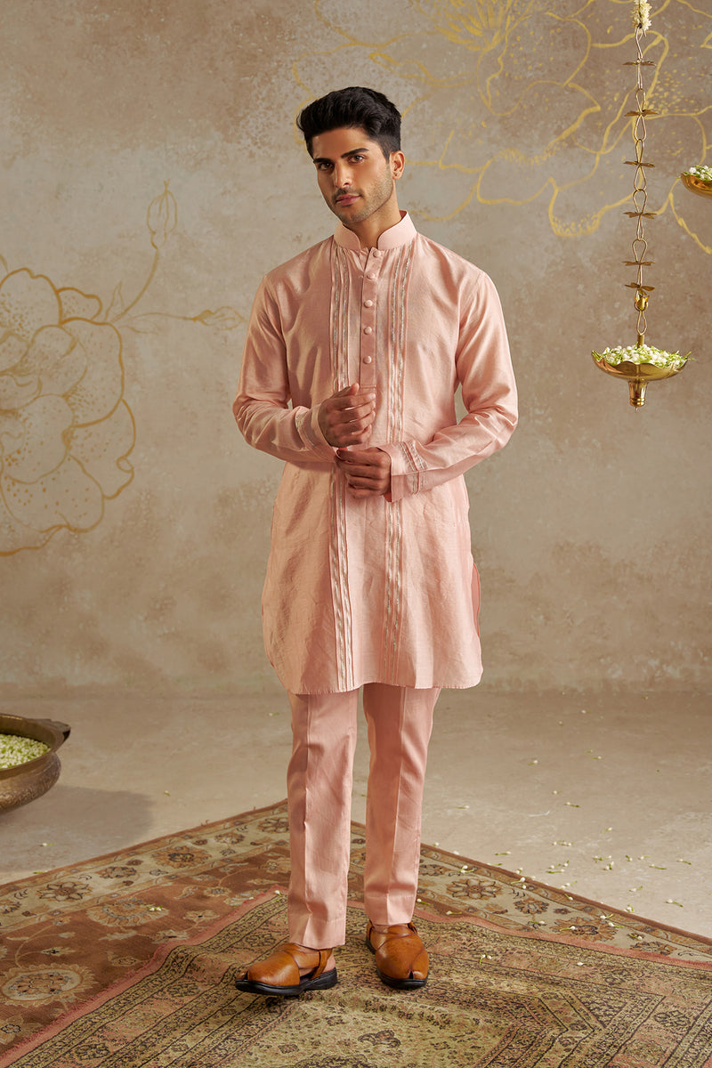 Blush Chanderi Kurta Set