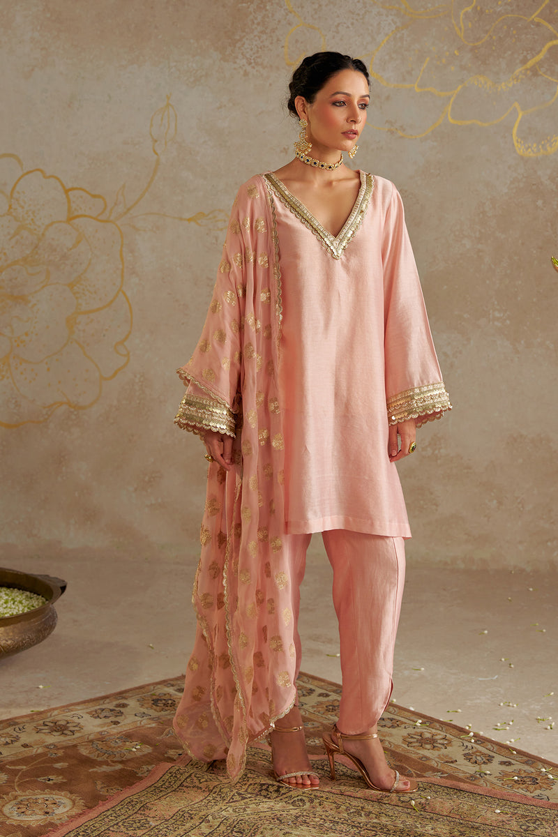 Blush Chanderi Kurta Set