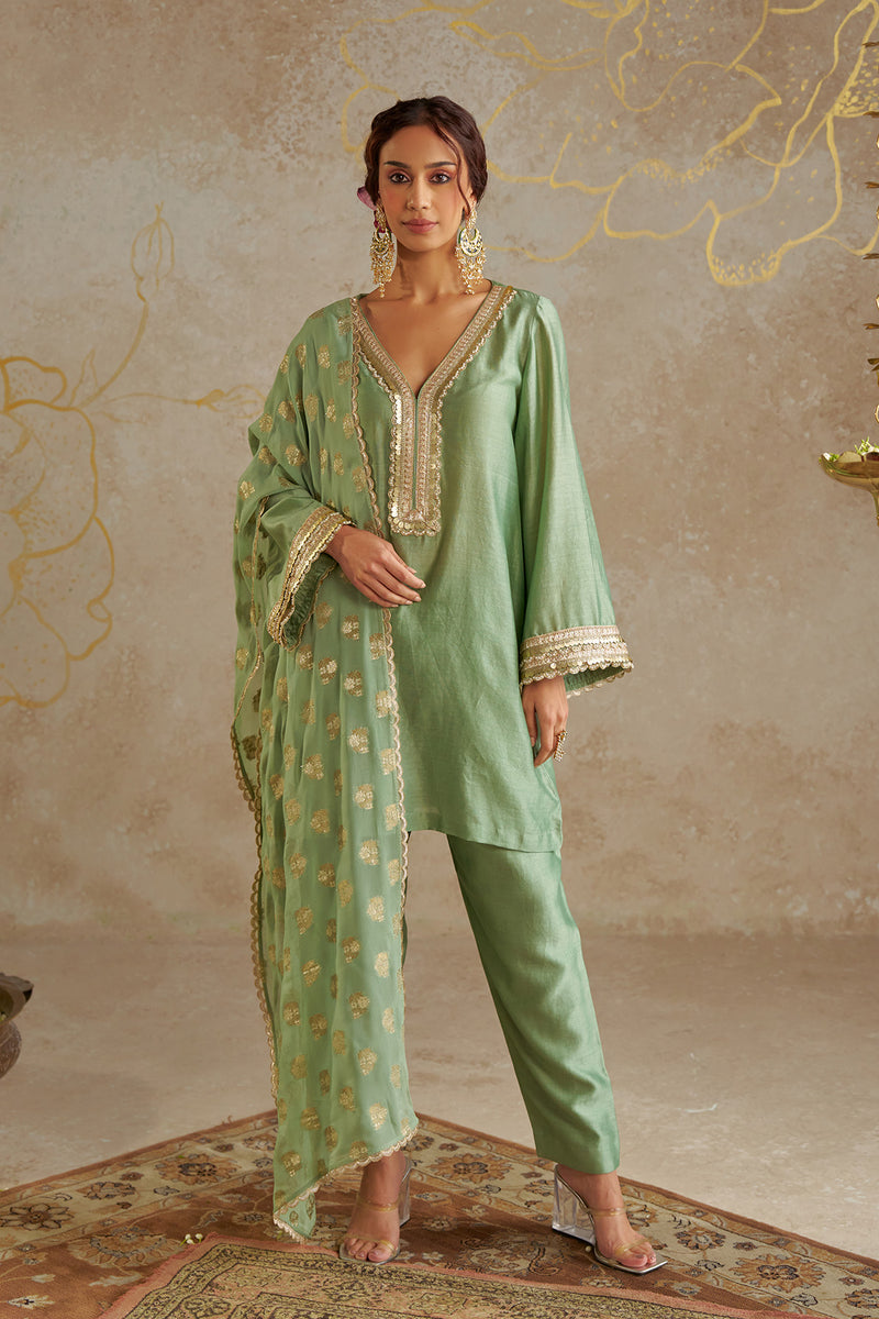 Jade Chanderi Kurta Set