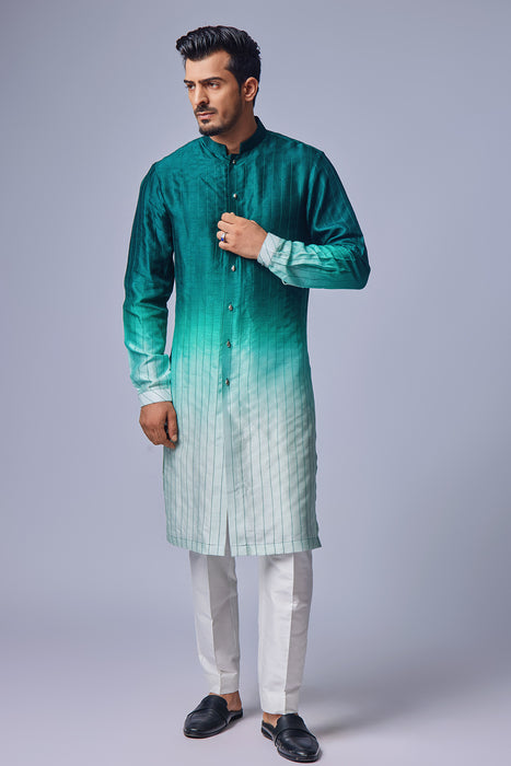 Sage Green Ombre Tagai Kurta