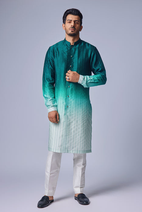 Sage Green Ombre Tagai Kurta