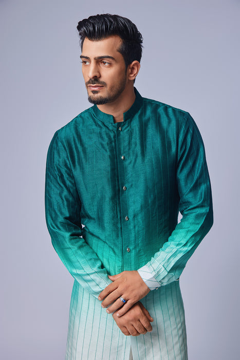 Sage Green Ombre Tagai Kurta