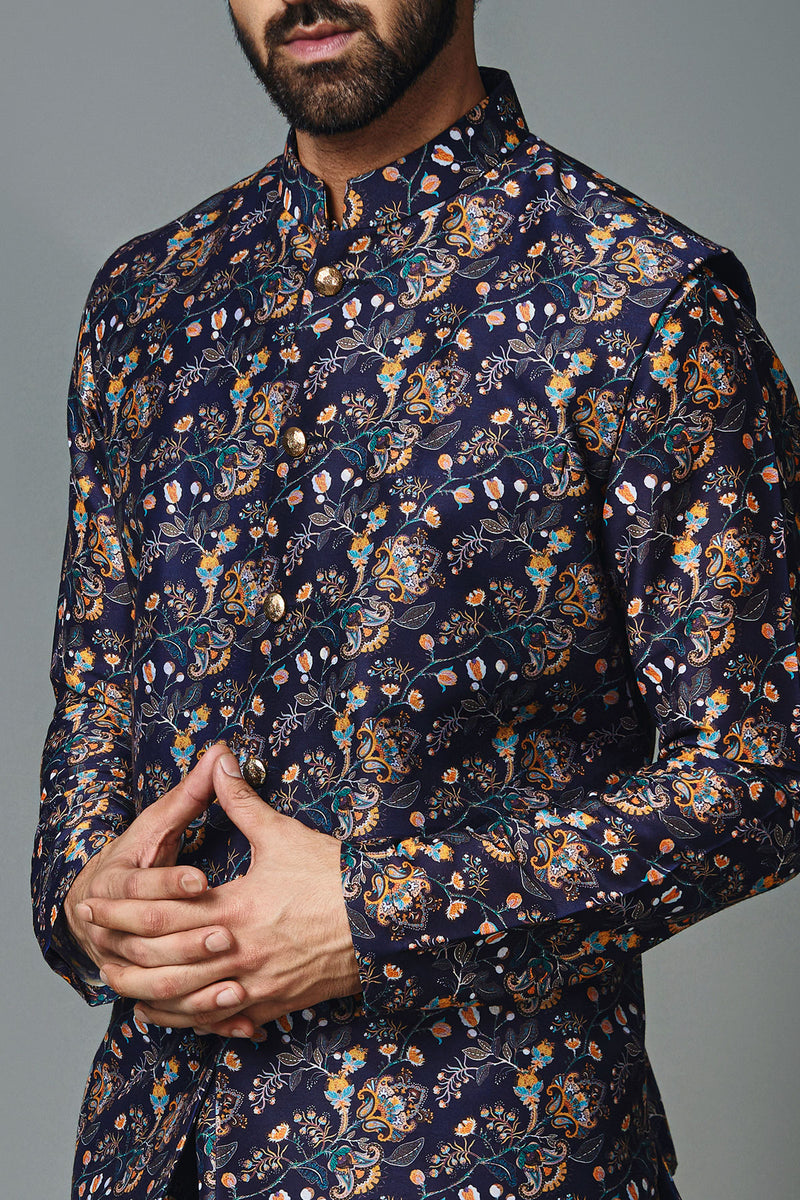 Blue Floral Bundi Set