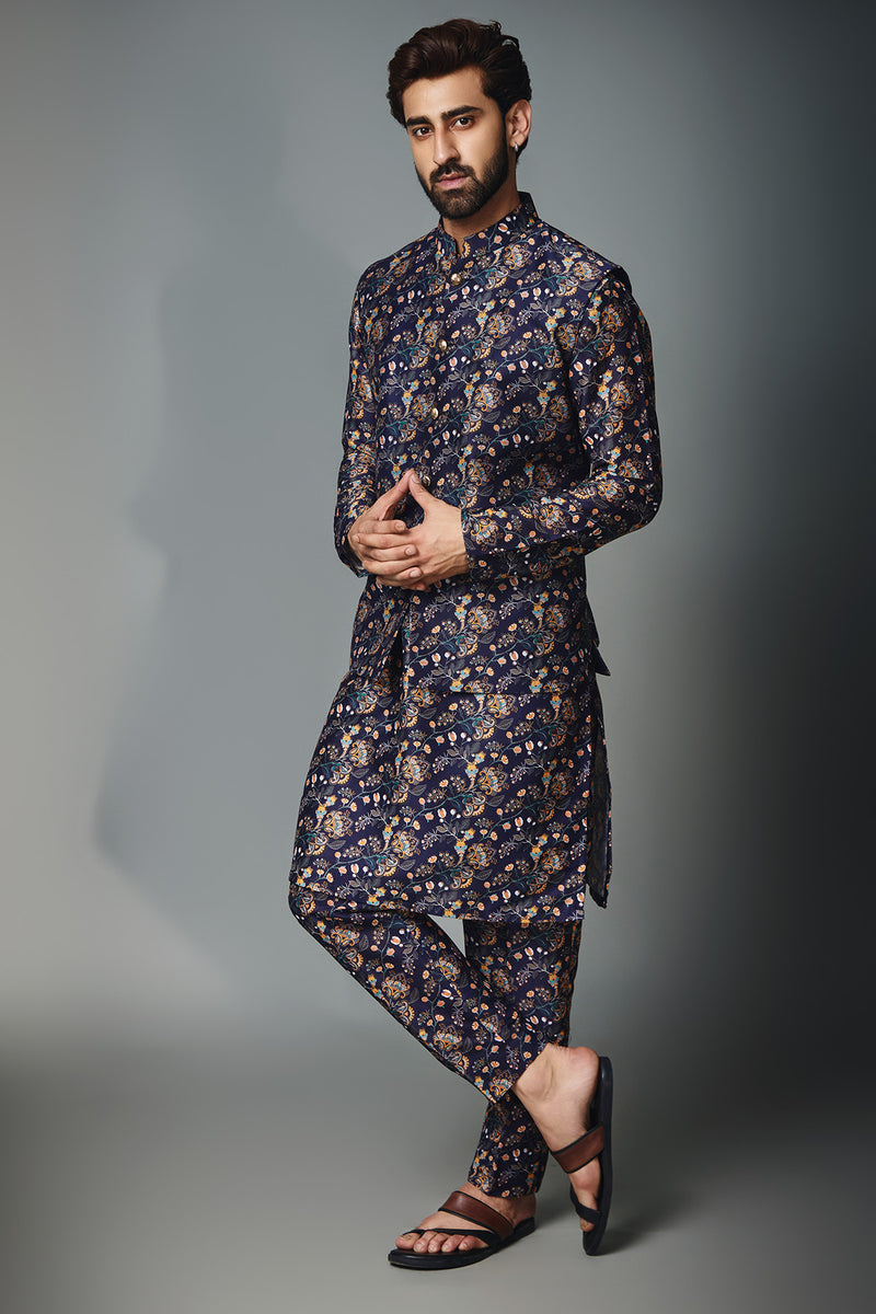 Blue Floral Bundi Set