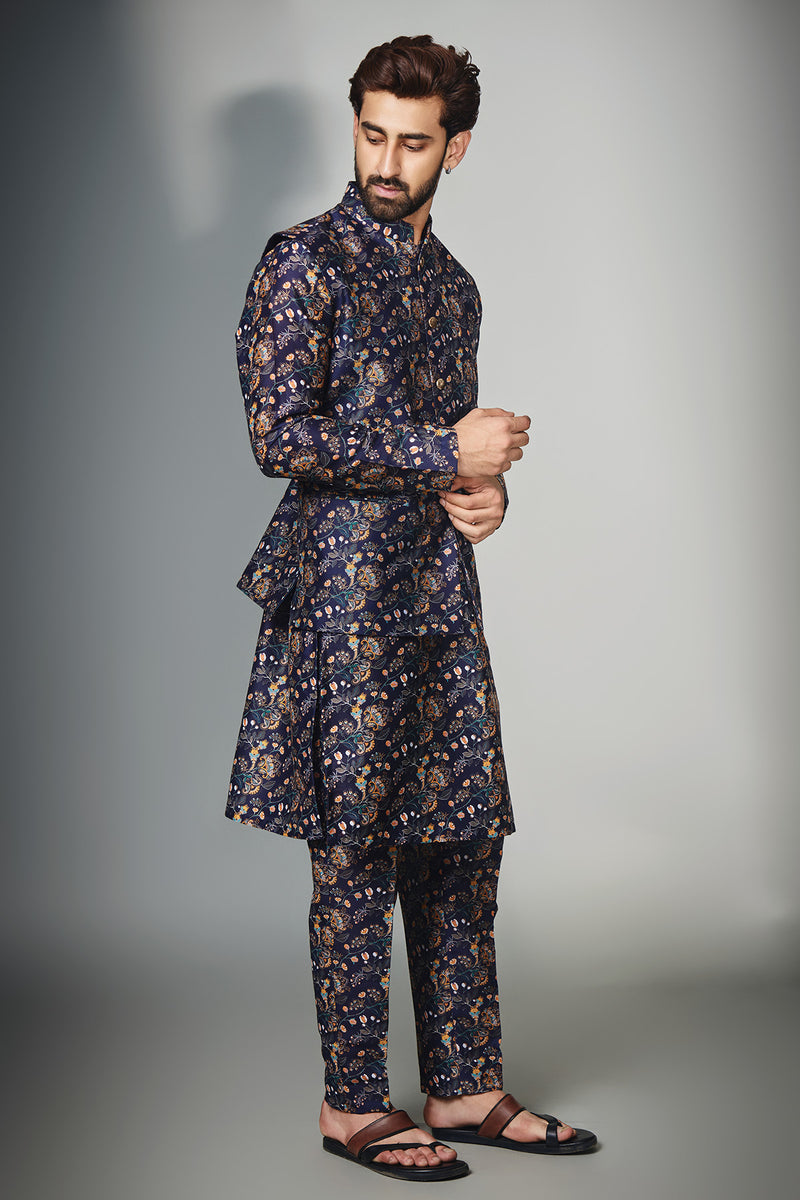 Blue Floral Bundi Set