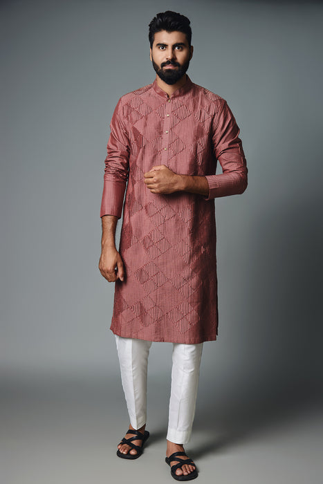 Maroon Pintux Kurta