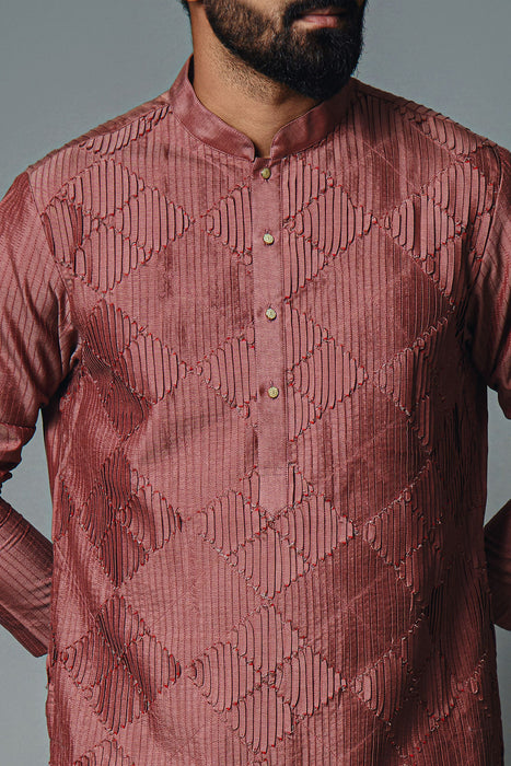 Maroon Pintux Kurta