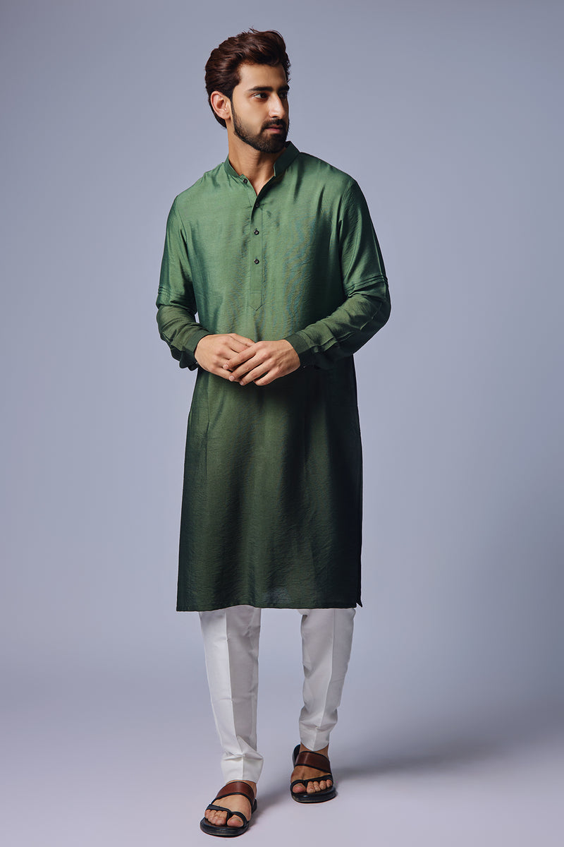 Green Ombre Kurta With Pant